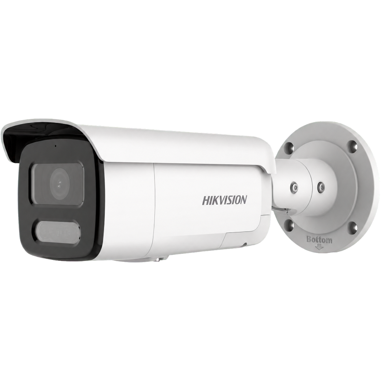 Hikvision ColorVu Bullet-Netzwerkkamera in weißer Ausführung